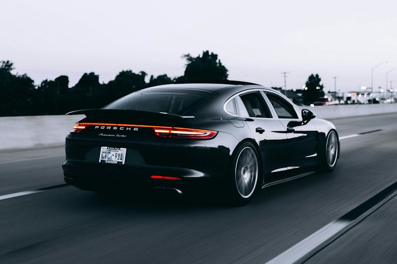 Premium car on the highway